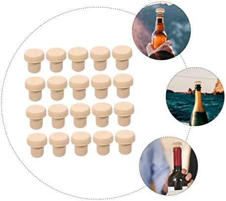 SHOWERORO 20pcs Cork Wine Stopper Labels Decanter Plug Set
