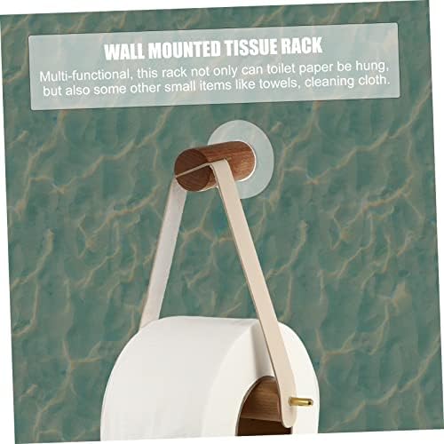 HOMSFOU Wall Mounted Toilet Paper Holder with Towel Rack