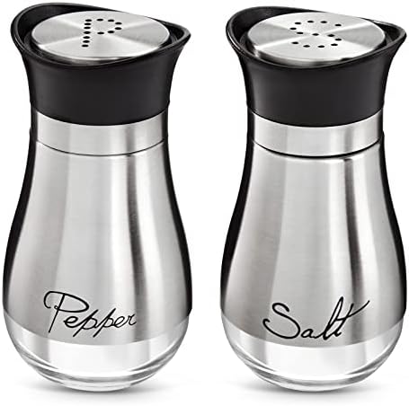 Juvale 4oz Stainless Steel Salt Pepper Shaker Set