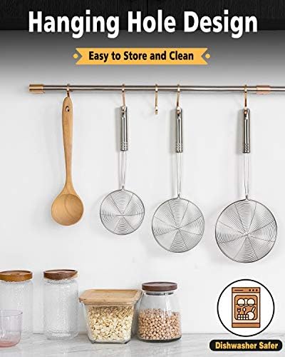 Fancymay 3-Piece Stainless Steel Spider Strainer Set