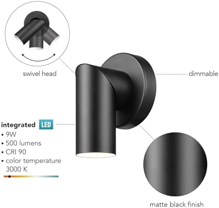 Globe Electric 45 LED Track Light Convertible Wall or Ceiling Mount