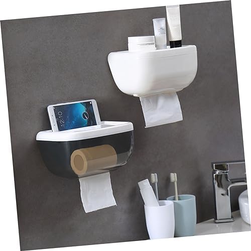 Hoement Toilet Paper Holder with Storage Rack