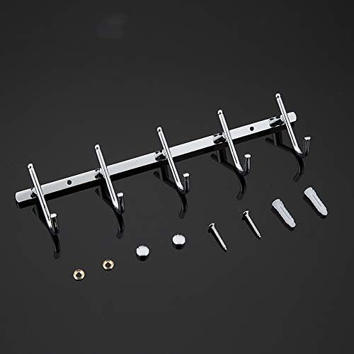 LeGDOr 4 Hooks Chrome Towel Robe Hook Wall Mount