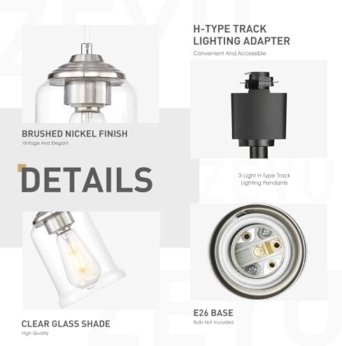 Zeyu 3 Light H Track Pendant Light Fixtures 1