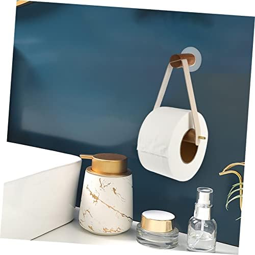 HOMSFOU Wall Mounted Toilet Paper Holder with Towel Rack