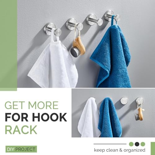 Angle Simple 2 Pack Towel Hook Brushed Nickel SUS304 Stainless Steel