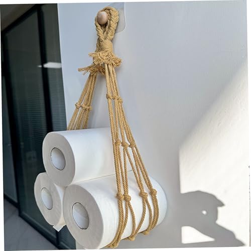 Banziaju Toilet Paper Holder 42 Inch Boho Cotton Rope