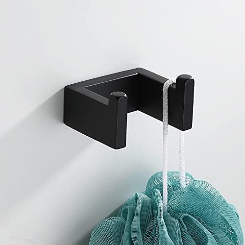 TYZK Black Stainless Steel Towel Holder Set