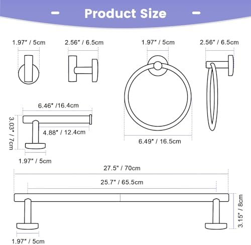 YACVCL 10-Piece Brushed Nickel Bathroom Hardware Set