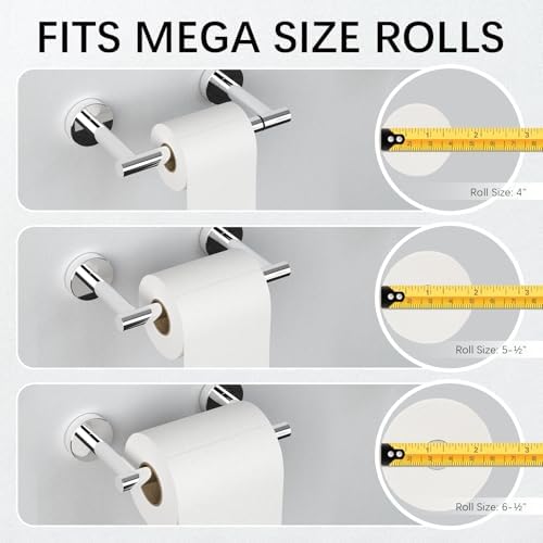 BWE Chrome Double Post Toilet Paper Holder 1