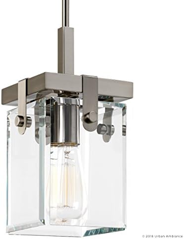 Urban Ambiance Farmhouse Pendant Light with Brushed Nickel Finish