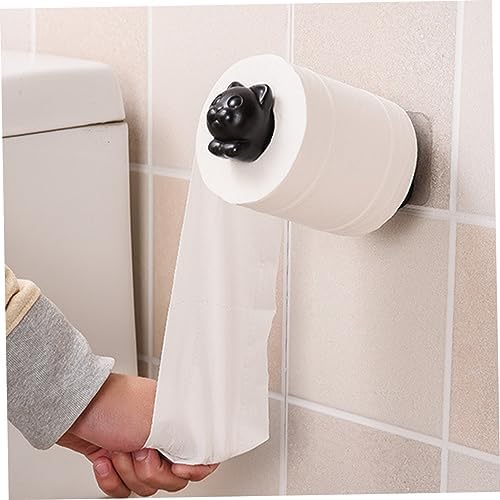 POPETPOP Wall Mounted Toilet Paper Holder Cute Animal Design Space Saving Bathroom Organizer
