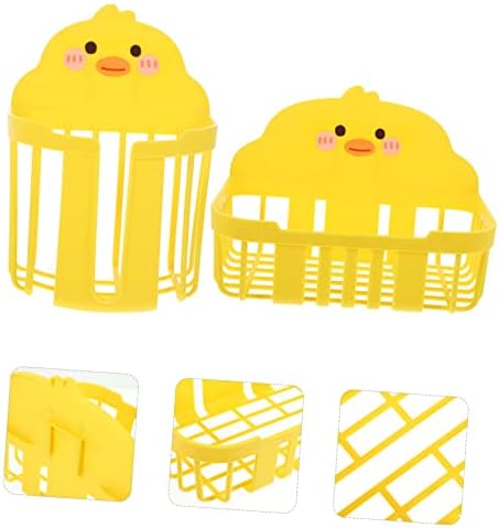 HOLIDYOYO 2Pcs Wall Mount Toilet Paper Holder with Storage Baskets