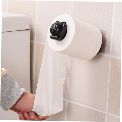 DOITOOL Wall Mounted Toilet Paper Holder Cute Cat Design Durable Tissue Rack