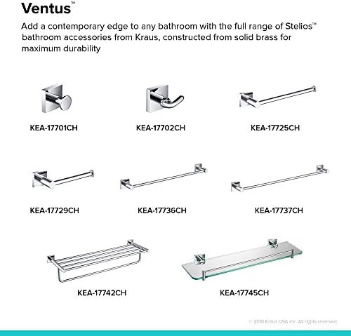 Kraus Ventus Robe Hook Chrome Finish KEA-17701CH