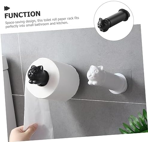 POPETPOP Wall Mounted Toilet Paper Holder Cute Animal Design Space Saving Bathroom Organizer