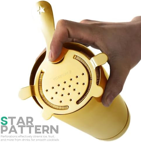 Homestia 4-Prong Star Pattern Bar Strainer 304 Stainless Steel