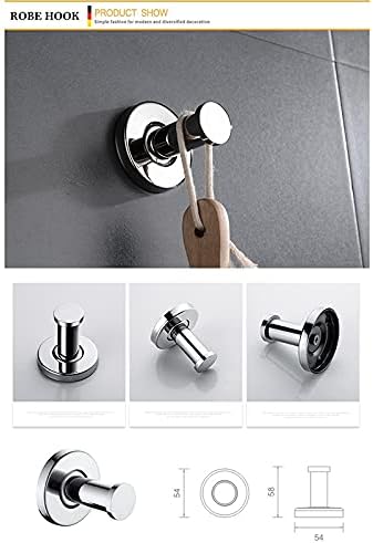 TYZK Shower Shelves Hardware Set with Robe Hook and Glass Shelf