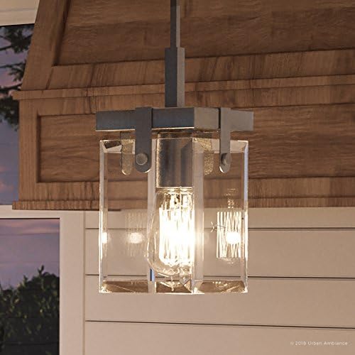 Urban Ambiance Farmhouse Pendant Light with Brushed Nickel Finish