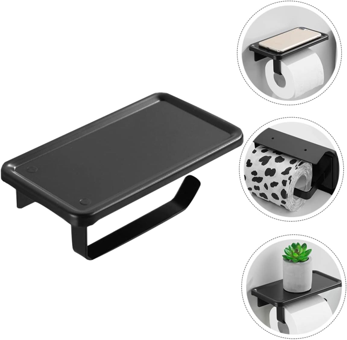 NUOBESTY Nordic Toilet Paper Holder with Phone Shelf