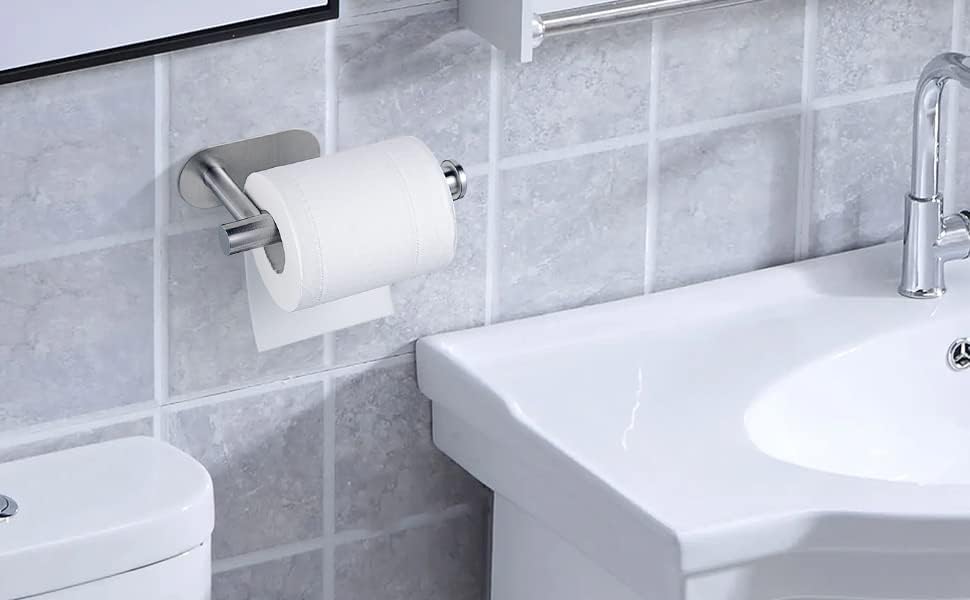 YUET Toilet Roll Holder Self Adhesive Stainless Steel