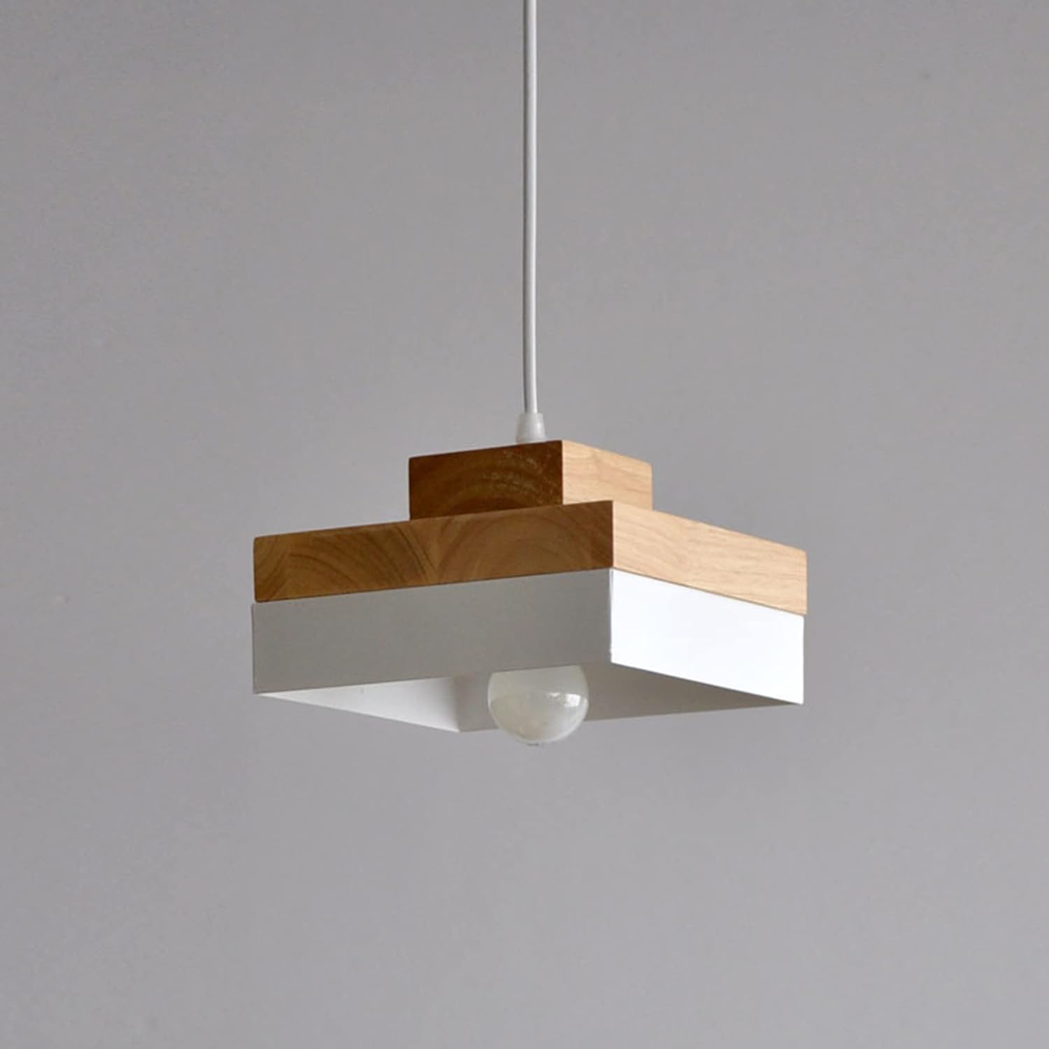 Dimmable Wood Handle Pendant Light 32 Ft