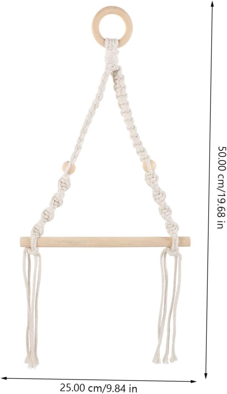 Boho Nautical Macrame Toilet Paper Holder Wall Mount