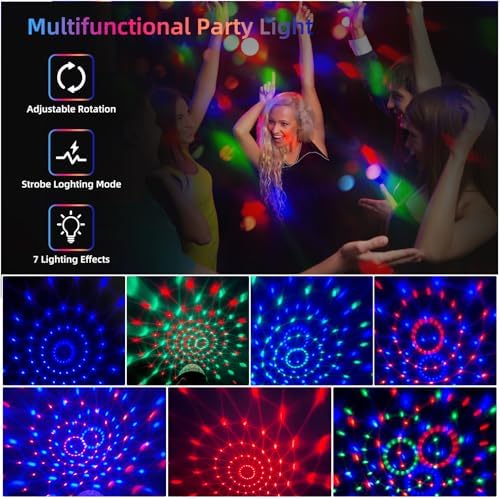 Gorkue 2-Pack DJ Disco Ball with Remote Control 1
