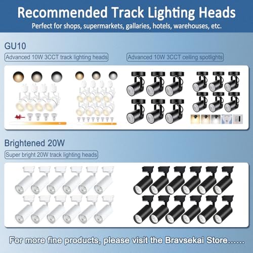 Bravsekai H-Type Track Lighting Connector