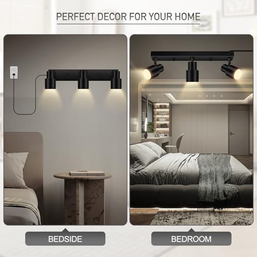 Bricosmocon 3-Light Black Track Lighting Fixture