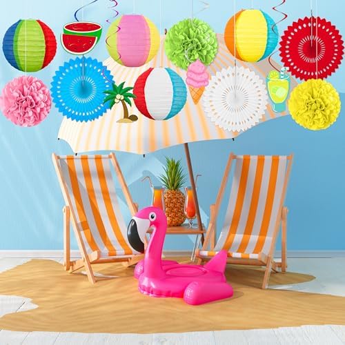 14Pcs Renbuzhu Beach Party Decorations Set