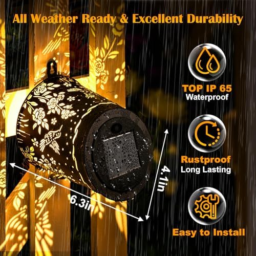 Likiyol 2 Pack Solar Fence Lights Ultra Bright
