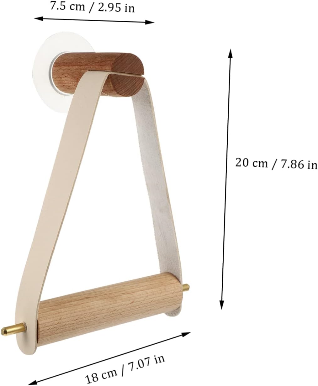 HOMSFOU Wall Mounted Toilet Paper Holder with Towel Rack
