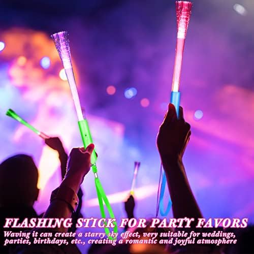 Junkin 200 Pcs LED Glow Wand Light Up Sticks with Batteries
