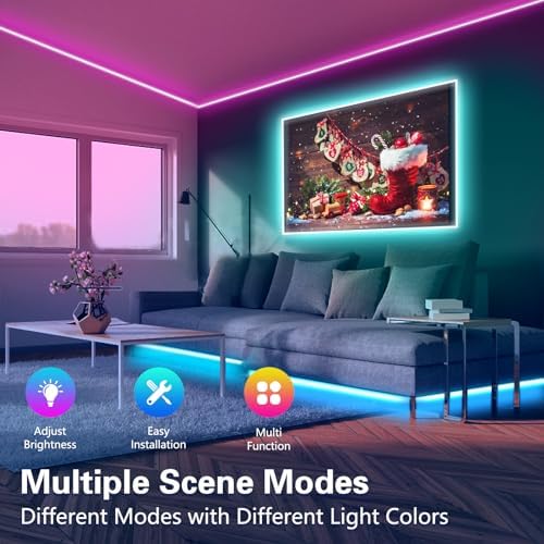 KEXU Smart WiFi LED Strip Light 50ft with Alexa Google Assistant