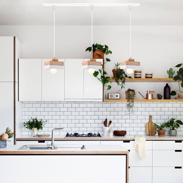 Dimmable Wooden Handle Pendant Light 32 Ft 1