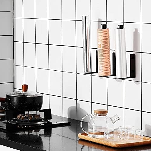 TYZK Corner Mounted Toilet Paper Holder with Black Design
