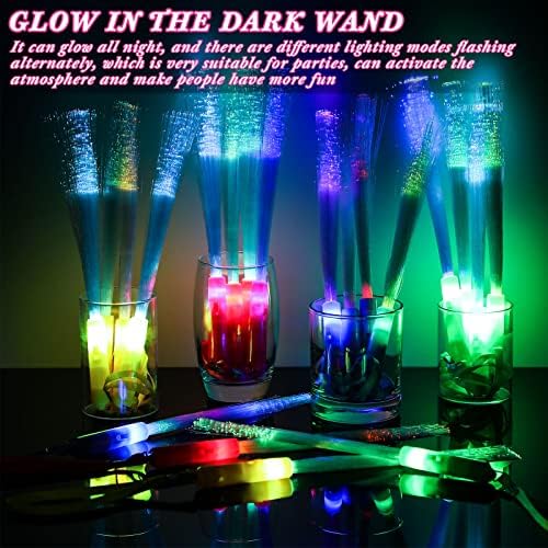Junkin 200 Pcs LED Glow Wand Light Up Sticks with Batteries