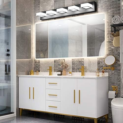 Ralbay 5 Light Modern Black Vanity Light