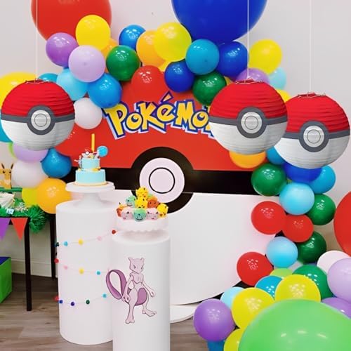 Amscan Pokemon Ball Paper Party Lanterns - Pack of 3