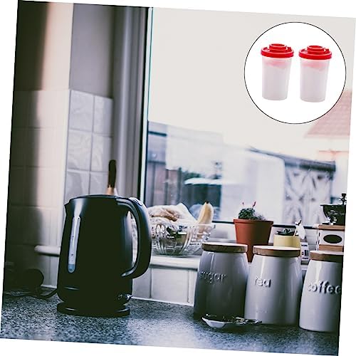 SHOWERORO 2Pcs Transparent Pepper Shakers for Kitchen and Camping