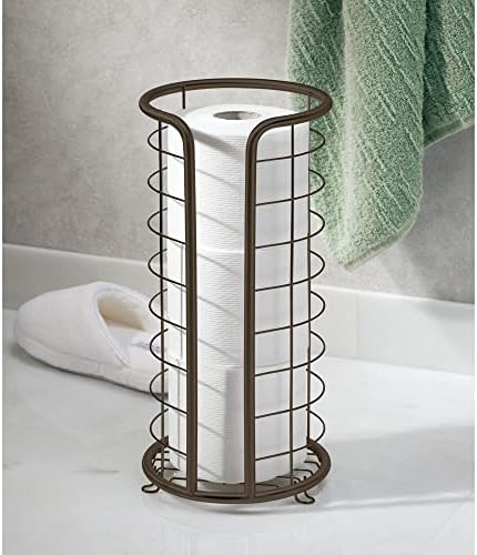 mDesign Bronze Toilet Paper Holder for 3 Rolls