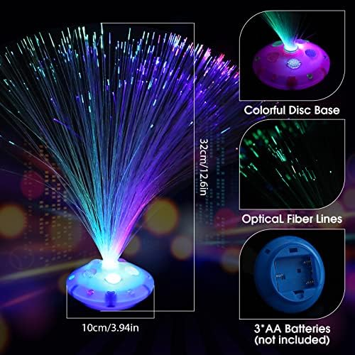 Retisee 24 Pcs Fiber Optic Multicolored Light Centerpieces