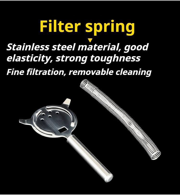 YUHWYI Bent Handle Cocktail Strainer - 4 Colors