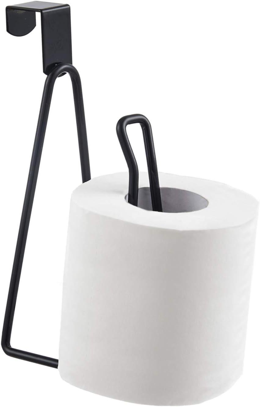 YININE Metal Toilet Paper Holder Stand - Black