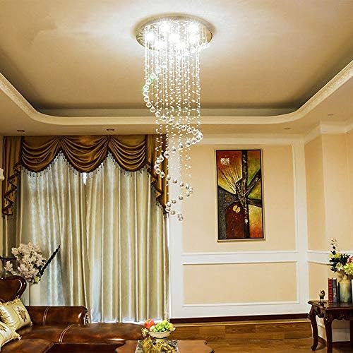TSWF Single Spiral K9 Crystal Chandelier