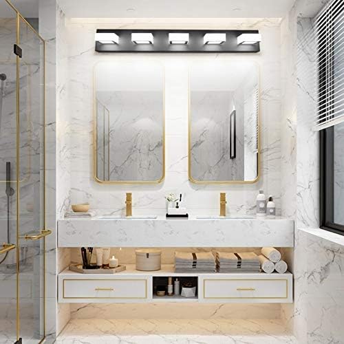 Ralbay 5 Light Modern Black Vanity Light
