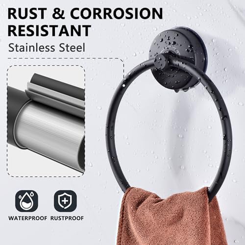 JOMOLA Suction Towel Ring Matte Black 1