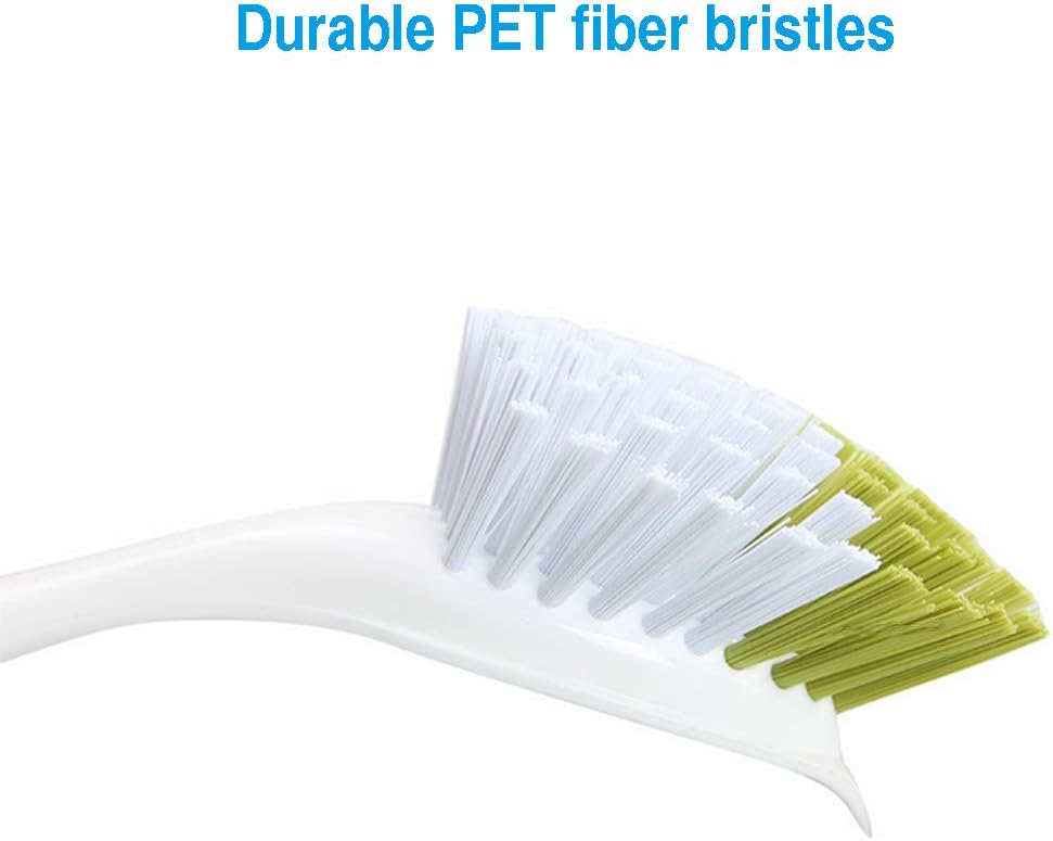 YeuDeuy Scrub Brush with Stiff Bristles 5pcs Yellow-Green