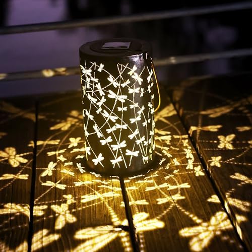 BVGY Starry Sky Dragonfly Solar Lantern Outdoor Decor 1